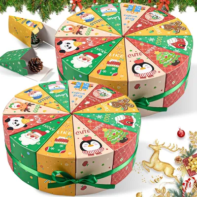 Produktbild von Geschenkboxen aus Papier - 24 Stück - Für Süßigkeiten, Gebäck und kleine Mitgebsel - Mehrfarbig