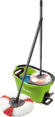 Produktbild von Sada mopů Vileda Turbo Easy Wring & Clean včetně elektrického odstřeďování a nožního pedálu, barva zelená