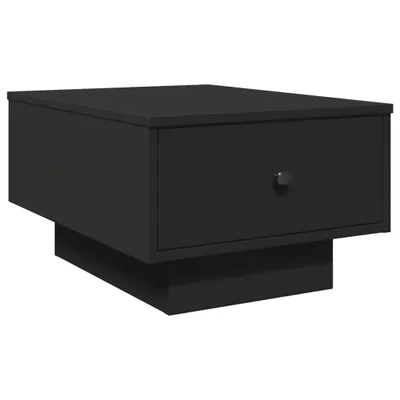 Image de Table basse noir 60x45x31 cm bois d'ingénierie