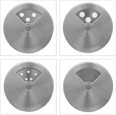Produktbild von Relaxdays Gewürzstreuer, 12er Set, 3 Streugrade, Gewürze & Kräuter, Gewürzgläser, 90 ml, Glas, Edelstahl, schwarz/silber