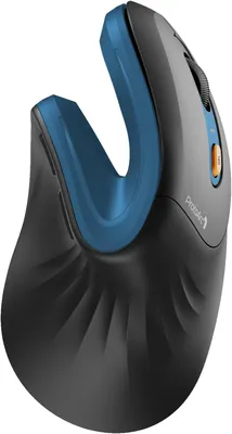 Image de EM11 NL Souris verticale ergonomique, souris sans fil rechargeable avec 3 périphériques (Bluetooth + Bluetooth + USB), pour ordinateur, iPad, Mac, Windows