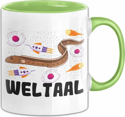 Produktbild von Aal Tasse Geschenk Weltaal Geschenkidee Tassen Fische Angler Wortwitz Becher (Grün)