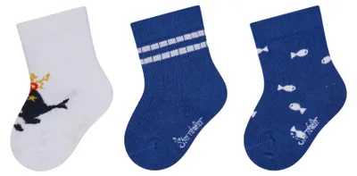 Zdjęcie produktu dla Skarpetki dziecięce Sterntaler, zestaw 3 sztuki, motyw wieloryba