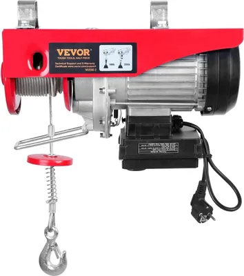 Produktbild von Elektrozug, 2200 lbs Tragkraft, 1600 W 220 V elektrische Stahlseilwinde mit Funkfernbedienung, 40 ft Hubhöhe mit einem Kabel und Motor aus reinem Kupfer, für Garage, Lager, Fabrik