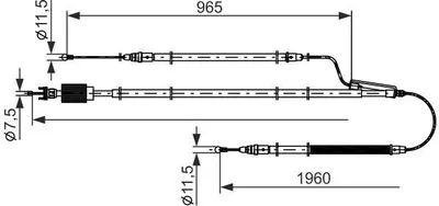Produktbild von BOSCH Handbremsseil Seilzug Feststellbremse für OPEL Meriva B (S10) 1 987 482 805