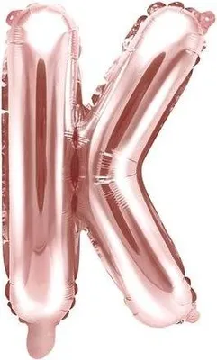 Produktbild von Folienballon Buchstabe "K", 35cm, Roségold 1 Stk.