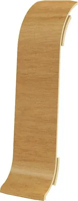 Zdjęcie produktu dla VILO FLEX Łącznik środkowy 55 mm 2 sztuki – Łącznik listew przypodłogowych Wygląd drewna dębowego Odporny na uderzenia łącznik listew Szary Wodoodporny PVC Akcesoria
