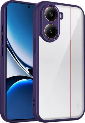 Produktbild von Hülle für Xiaomi Redmi Turbo 4/Poco X7 Pro Transparente Rückseite TPU Bumper Stoßfest Handyhülle Lila