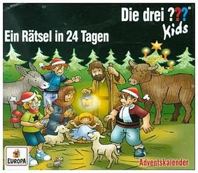 Produktbild von Die drei ??? Kids-Adventskalender-Ein Rätsel in 24