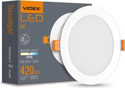 Produktbild von Videx 6W 420lm neutralweiß 4000k bündige Deckeneinbauleuchte