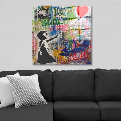 Produktbild von Wallity, CAM4124_5050, Dekorative Malerei aus gehärtetem Glas, Mehrfarbig, 100 % gehärtetes Glas, 50 x 50 cm