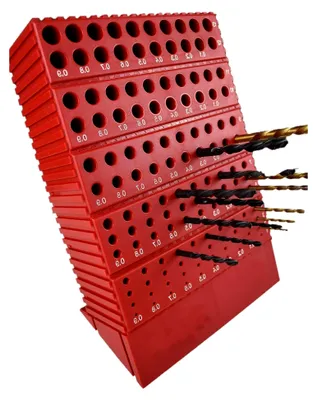 Produktbild von Bohrerregal für Bohrer mit Ø 1,0 bis 13,9 mm für 130 Stück