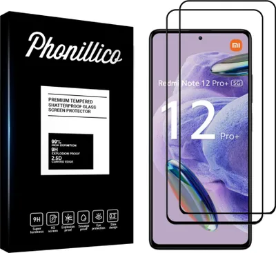 Image de Verre trempé pour Xiaomi Redmi Note 12 PRO PLUS 5G / Redmi Note 12 PRO+ 5G [2 pièces] Film de protection d'écran avec bord noir Film anti-rayures verre résistant Phonillico®