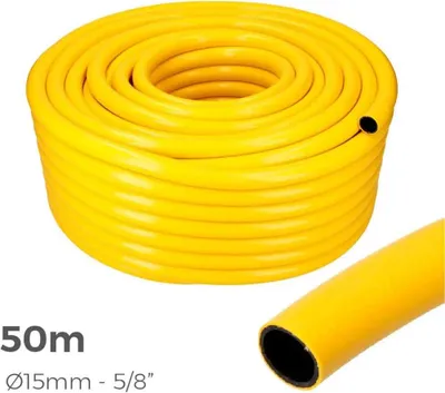 Image de Tuyau Agricole Jaune 15mm 50m Edm Tuyau Agricole Souple Et Résistant Pour Irrigation - Edm