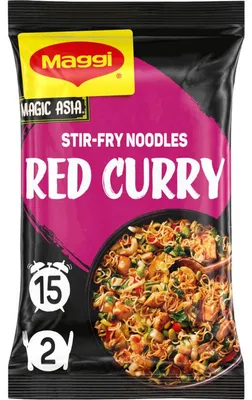 Obrázek produktu pro Maggi Smažené nudle Red Curry 185g – Rychlá, pikantní asijská pánev