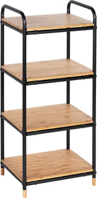 Obrázek produktu pro WENKO police LOFT 4 police bambus koupelna kuchyně obývací pokoj předsíň police design