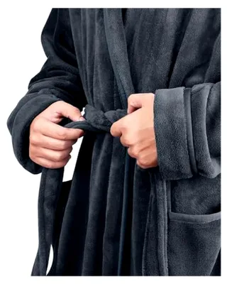 Produktbild von Herren Bademantel mit Kapuze aus Fleece