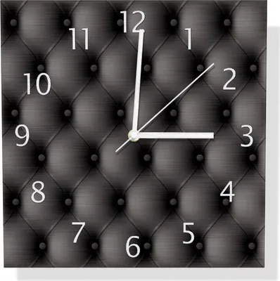 Produktbild von Wallario Design Wanduhr Schwarze Ledertür aus Aluverbund, Größe 30 x 30 cm