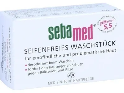 Produktbild von SEBAMED seifenfreies Waschstück 50g PZN 04450473