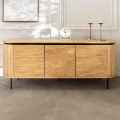 Produktbild von riess-ambiente Modernes Sideboard ATELIER 160cm Eiche schwarz Metall vier Fächer Kommode Anrichte Schrank