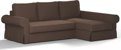 Produktbild von Dekoria Bezug für Backabro Bettsofa / Recamiere, braun, Bezug für Bettsofa Backabro mit Recamiere