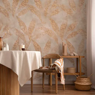 Produktbild von Vlies Fototapete - Leaves and Gold 350x245 cm Blätter b-A-0907-a-a