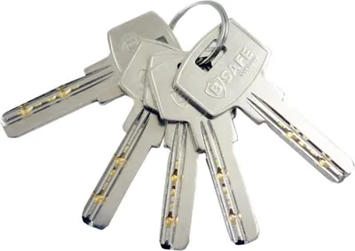 Immagine prodotto di Cilindro di sicurezza B-SAFE con 5 chiavi con protezione antitrapano Lunghezza totale di 60 mm