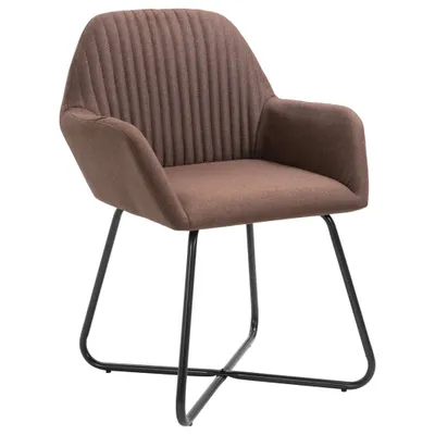 Produktbild von vidaXL Esszimmerstühle 2 Stk. Braun Stoff