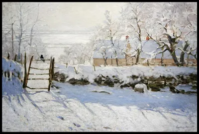 Immagine prodotto di Poster 91,5x61cm The Magpie, Monet Vintage per il salotto