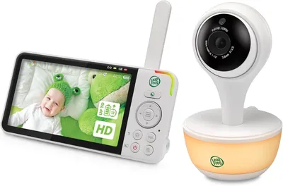 Immagine prodotto di LeapFrog LF815HD Smart video baby monitor con display a colori HD da 5 pollici, WLAN, sensore di temperatura/umidità, obiettivo grandangolare, luce notturna colorata