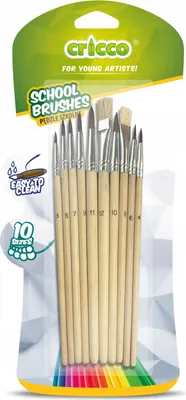 Produktbild von CRICCO Schulpinsel gemischt 10 Stück