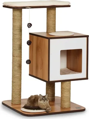 Zdjęcie produktu dla Catit Vesper V-High base | Drapak dla kota |  orzech włoski | 56 x 56 x 121.5 cm