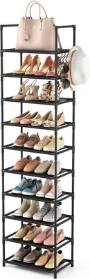 Produktbild von Vicye Schuhregal mit 10 Ebenen, Schuh-Organizer für 20-25 Paar Schuhe, offener Schuhschrank hoch, Schuhständer