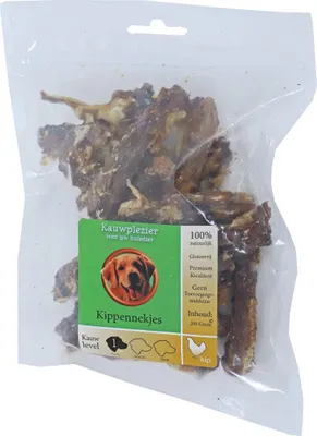 Productafbeelding van Natuurlijke Snack kippennekken 200g in zak Gebr. de Boon