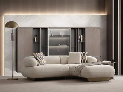 Produktbild von s Beiges Wohnzimmer Sofa Designer Sitzmöbel Stoffsofa