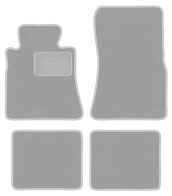 Image de Tapis de sol en moquette pour Mercedes SE W126 1979-1991 (berline) – jeu 4 pièces, gris, sur mesure – Wielganizator OSLO