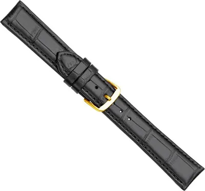 Produktbild von Ersatzband Uhrenarmband Kalbsleder schwarz  XL 21571G, Stegbreite:22mm