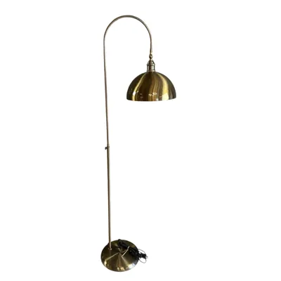 Produktbild von Moderne Metall-Stehlampe in Bronzefarbe mit E27-Fassung und Verstellbarem Lampenschirm