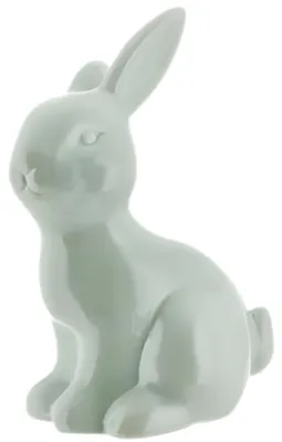 Produktbild von Deko-statue Osterhase / Kaninchen - sitzend - grun - Porzellan - 16 cm - Osterdekoration