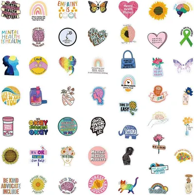 Image de Go Go Gadget – Pack de 50 autocollants – pour vélo, scooter, ordinateur portable, skateboard, valise, casque, etc. – Bullet Journal – Journal créatif – Santé mentale – Bien-être mental