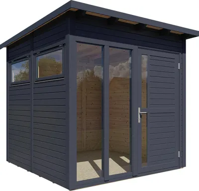 Produktbild von Bertilo Gartenhaus Pentus 2 Office - 19 mm anthrazit