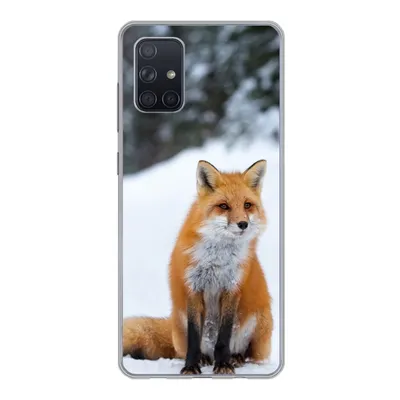 Produktbild von MuchoWow® Handyhülle Schutzhülle Hülle für Samsung Galaxy A51 Fuchs - Schnee - Wald Silikon Softcase Handy Hülle - Schutzabdeckung