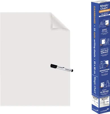 Zdjęcie produktu dla Legamaster 7-159300 25er Flipchart-Foil Magic-Chart Clearboard blank 60.0 x 80.0 cm