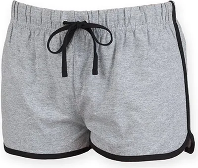 Produktbild von SF Women SK069 | Ladies Retro Shorts - Farbe: Heather Grey/Black - Größe: M