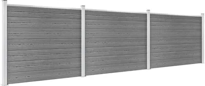 Produktbild von vidaXL Zaunelement Set WPC 526x146 cm Grau