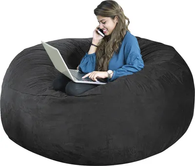 Image de (6ft, gris foncé)Bean Bag Chair CoverCoussin de chaise, pouf multifonctionnel(housse uniquement, pas de rembourrage)
