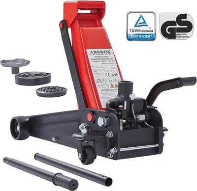 Produktbild von Famanu Hydraulische Wagenheber 3T - Hebehöhe bis 508 mm - Mit 2 Gummipads für Auto und SUV