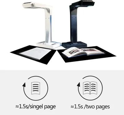 Image de CZUR ET16 Plus SUPER RAPIDE 1,5 SECONDES/PAGE Scanner de documents Scanner de livres Caméra professionnelle pour documents avec 16MP, technologie de gestion automatique