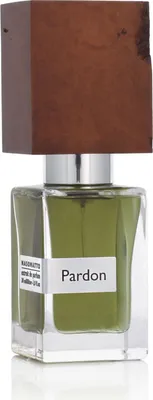 A perfume bottle with a wooden cap.