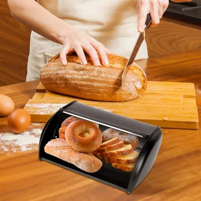 Produktbild von Große RVS Brotdose mit Rolldeckel - Raumorganisator für die Küche